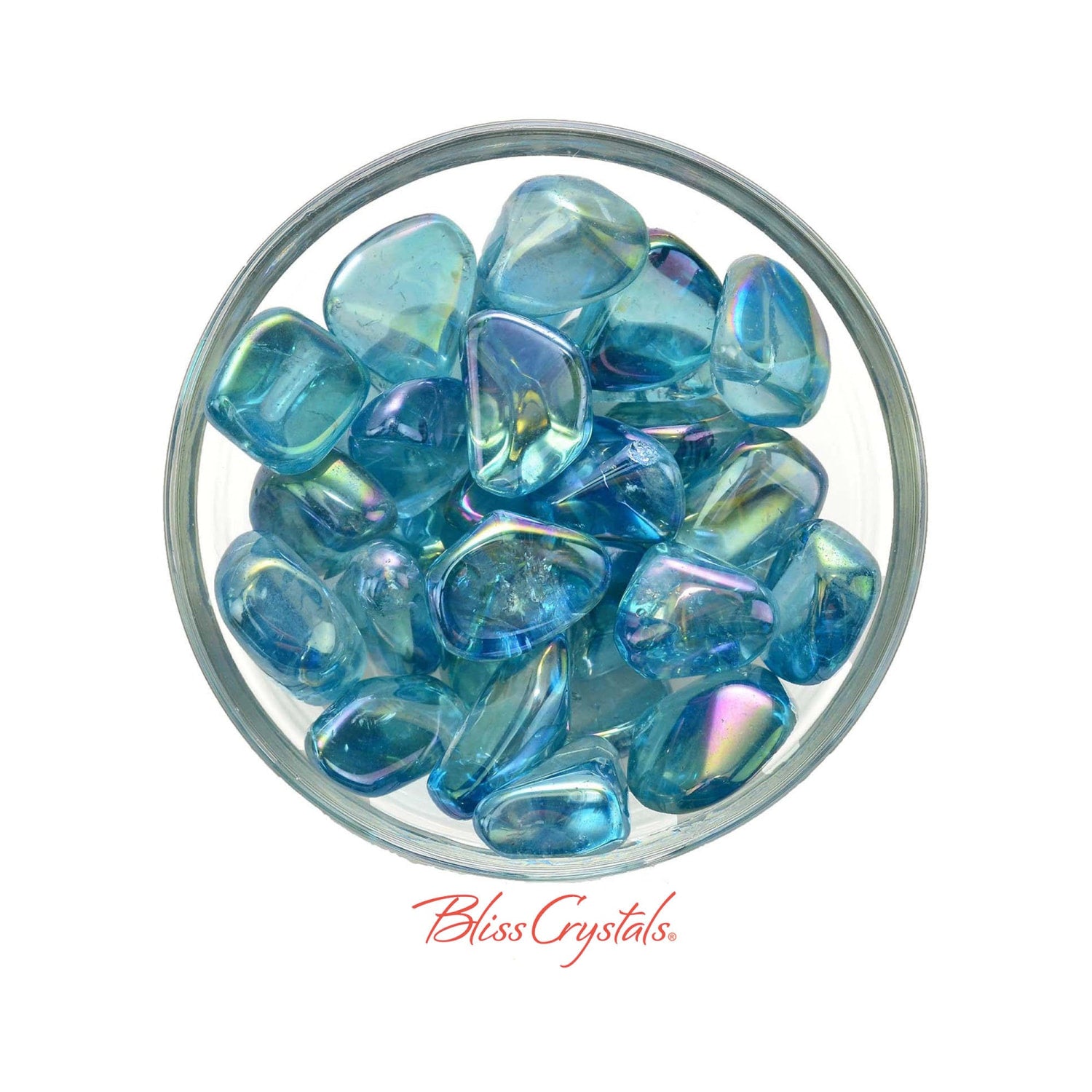 Bliss Crystals - Heavenly! 1 XL AQUA AURA Quartz Tumbled