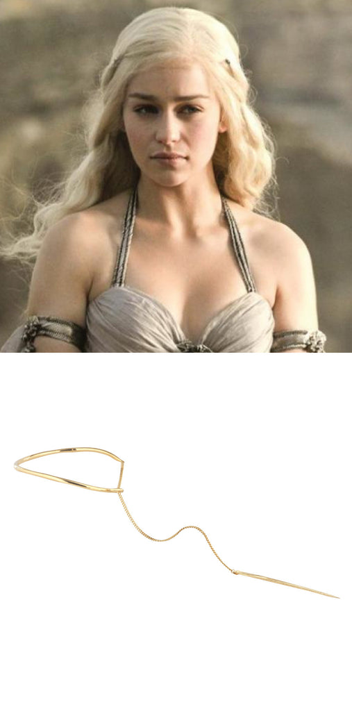 Mother of dragons Daenerys Targaryen wears necklace / choker in Game of Thrones 