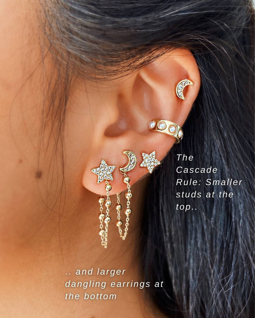 cascade rule for stacking earrings