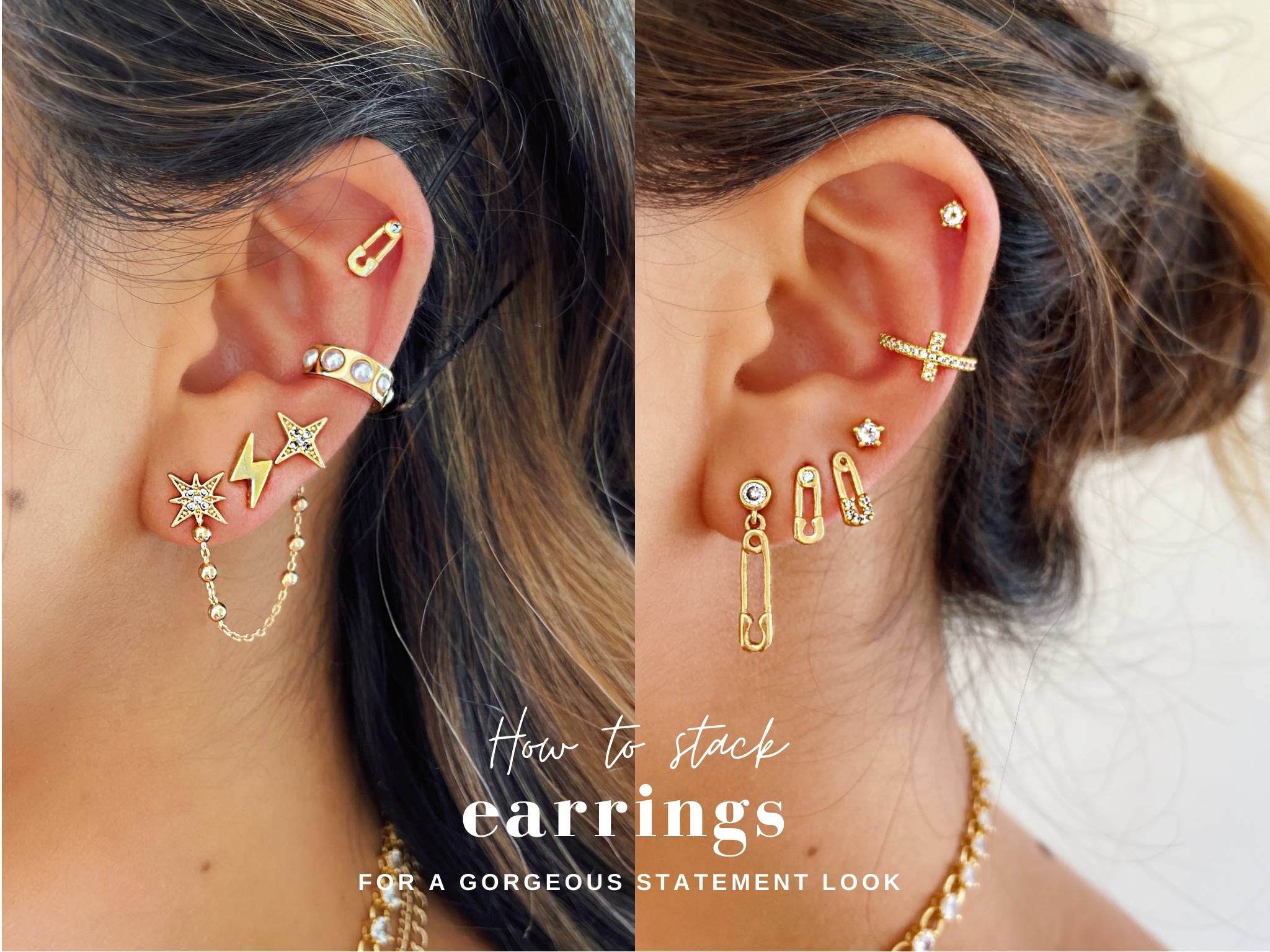 how to stack earrings for a gorgeous statement look