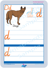 VIC Australian Animal Worksheets, Australian Animal Worksheets completed in VIC Handwriting, WA Australian Animal Worksheets