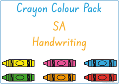 teach your child about colours using crayons and SA Handwriting