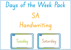 Teach your child the days of the week using SA handwriting