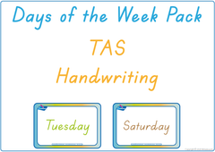 Teach your child the days of the week using TAS handwriting
