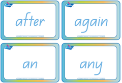 School Starter Kit for QLD, QLD Modern Cursive Font School Starter Kit Dolch Word Flashcards