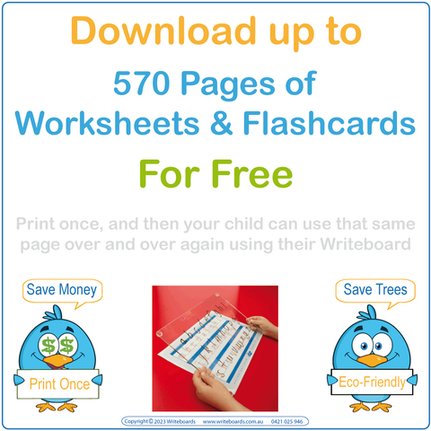 Download 570 Free Pages of Australian Worksheets & Flashcards with our Home Schooling Kit