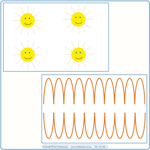 Our Australian School Starter Kit includes Fluency Pattern Worksheets that help Your Child form Letters