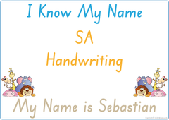 teach your child their name using SA handwriting