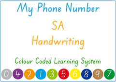 teach your child their phone number using sa handwriting