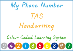 teach your child their phone number using TAS handwriting