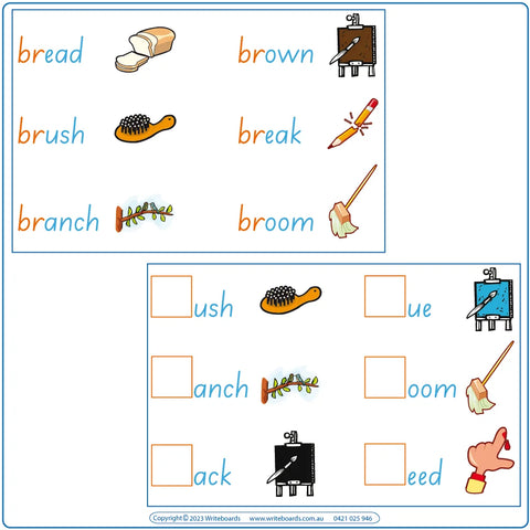 Free Australian Phonic Consonant Blends Worksheets with our Advanced School Kit