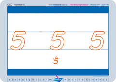 Special Needs Handwriting Kit for QLD Modern Cursive Font includes free number worksheets and flashcards