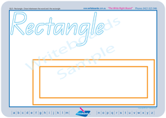 Special Needs Handwriting Kit for QLD Modern Cursive Font includes free shape and colour worksheets