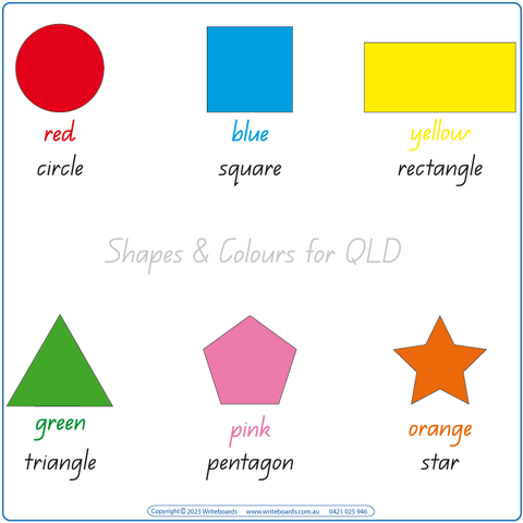 QLD School Readiness Kit includes Shape & Colour Worksheets & Flashcards