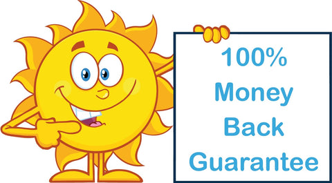You have the peace of mind with our 100% money back Guarantee!