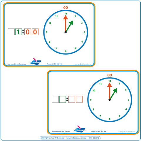 SA School Readiness Kit includes Learn to Tell the Time Worksheets & Flashcards