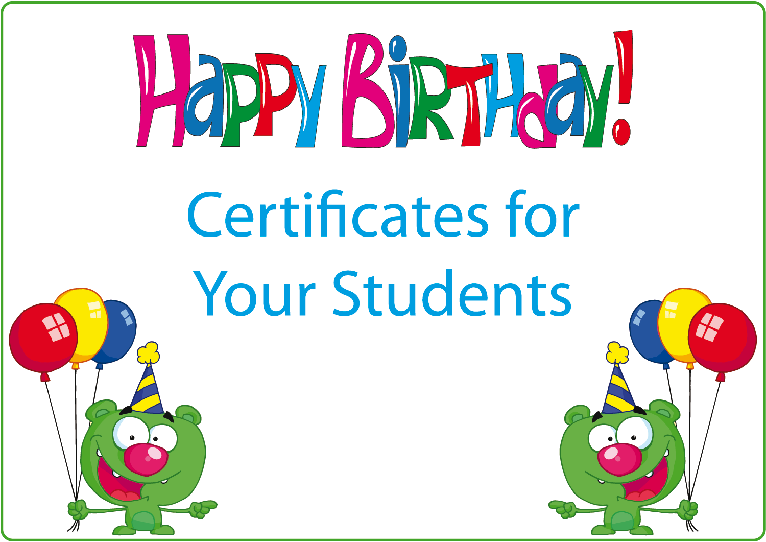 Birthday Certificates Writeboards Children s Writing Board