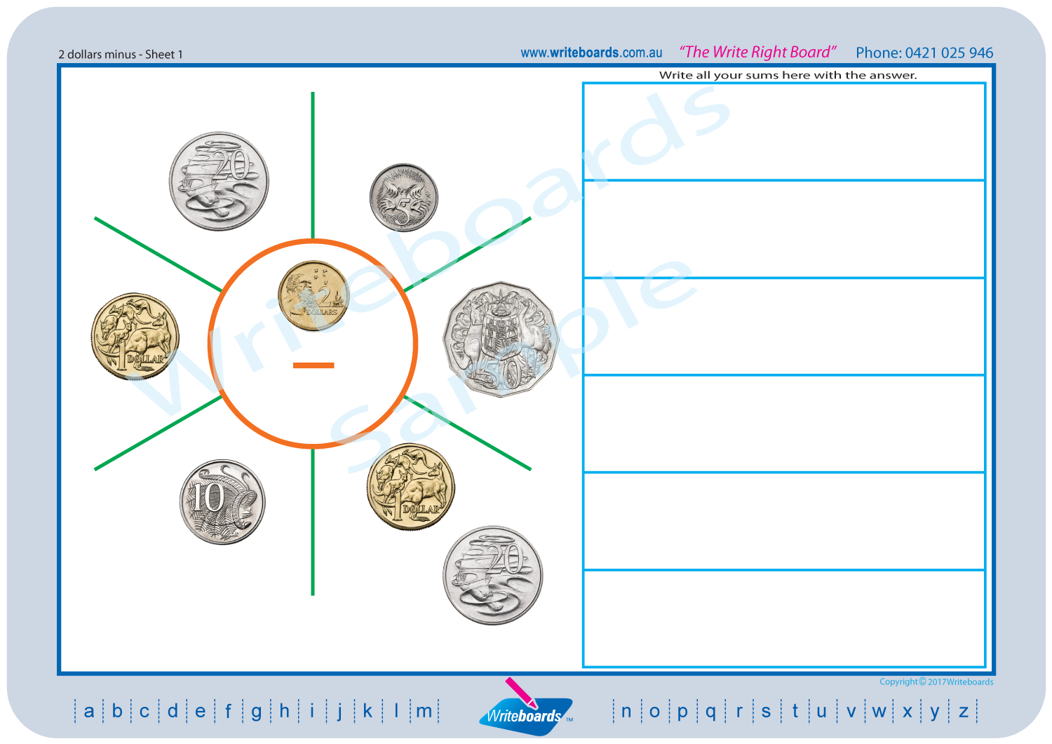 Australian Money Worksheets - Pack One | Writeboards | Children’s