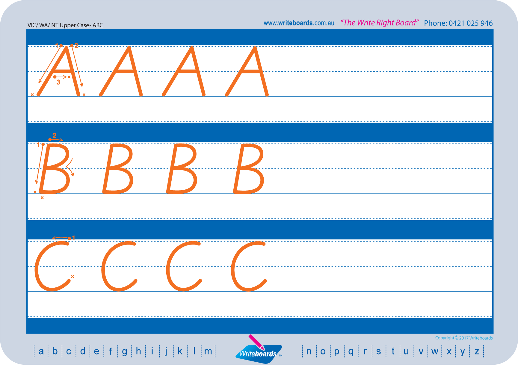 Modern Cursive Alphabet Chart