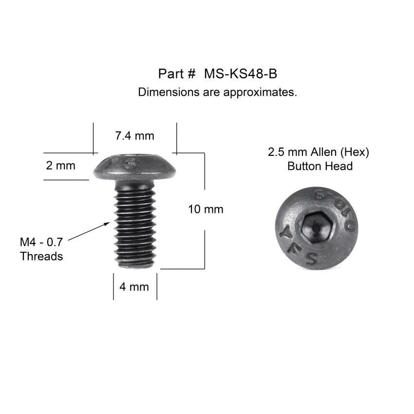 Screw M4 0 7 X 10mm Button Allen Head For Woodturning Tools Global Tooling Supply