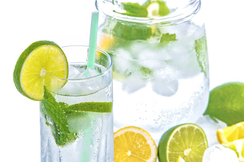 Limes with water, how to consume alcohol safely for healthy, clear skin