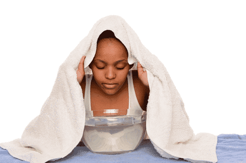 Do a simple facial steam to open up your pores to prepare your skin for an exfoliation to clear your skin up