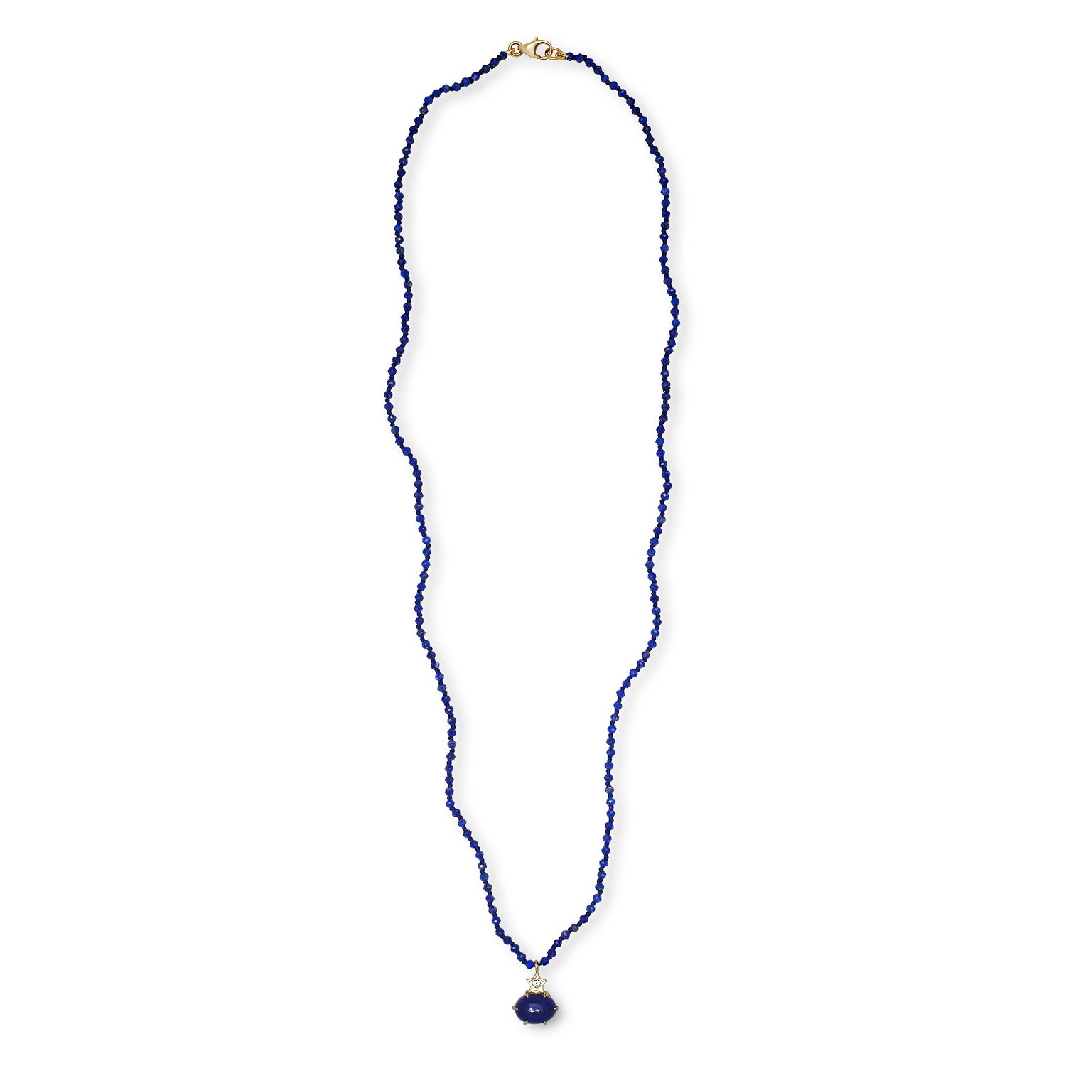 Mini Cosmo Lapis Beaded Necklace