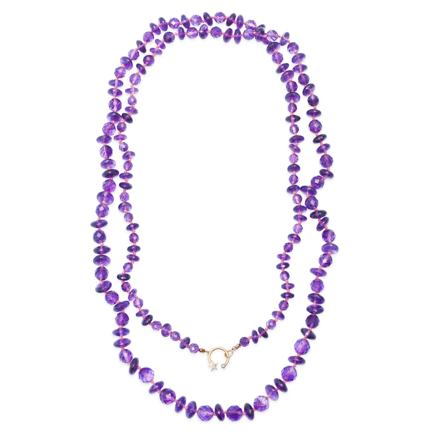 Shooting Star Moroccan Fire Amethyst Beaded Necklace