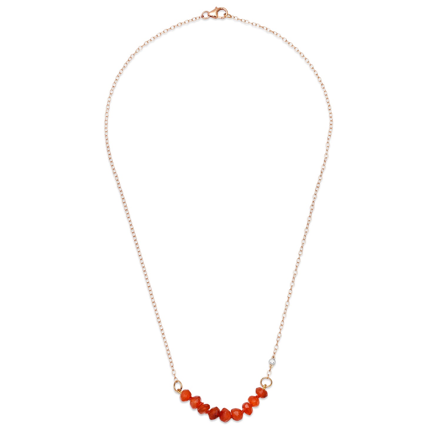 Numerology Citrine Beaded Chain Necklace