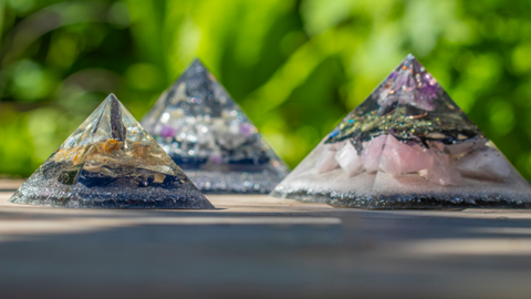 3 different large orgone pyramids in nature