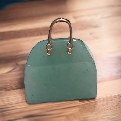 green adventurine crystal purse