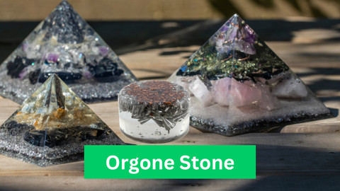 Orgone Stones with three pyramid shape orgone