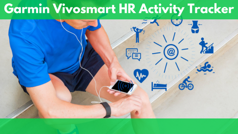 A punctual person using Garmin Vivosmart HR Activity Tracker to track his regular activity complete in time