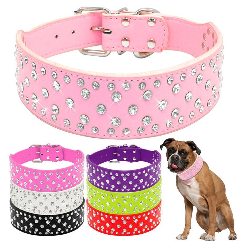 pink rhinestone dog collar