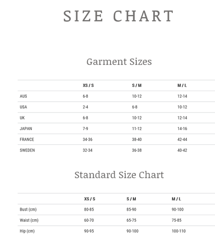 Size Chart – Rubi Skye