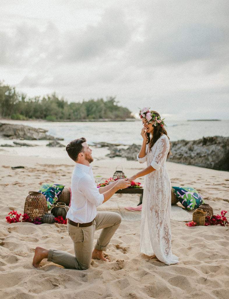 Marriage Proposal on the Beach