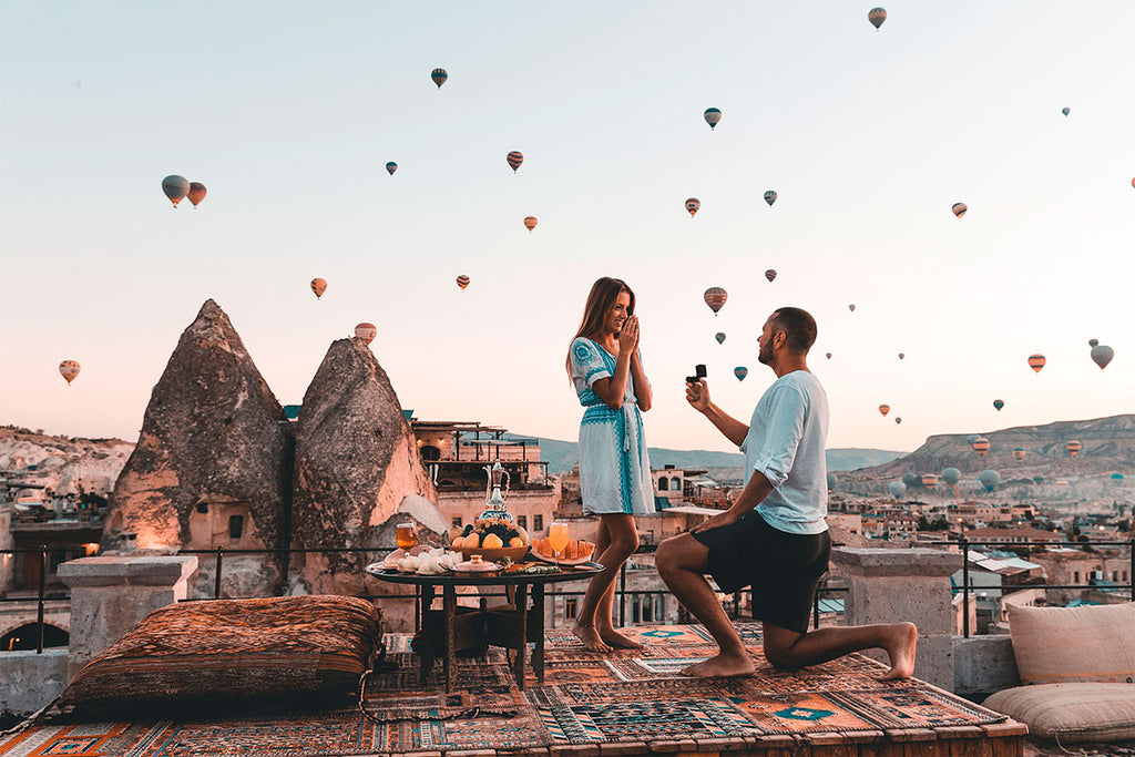 Tell her how much you love her during a trip abroad