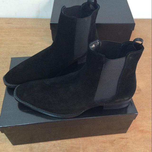 Mens Luxury High Cut Chelsea Boots 