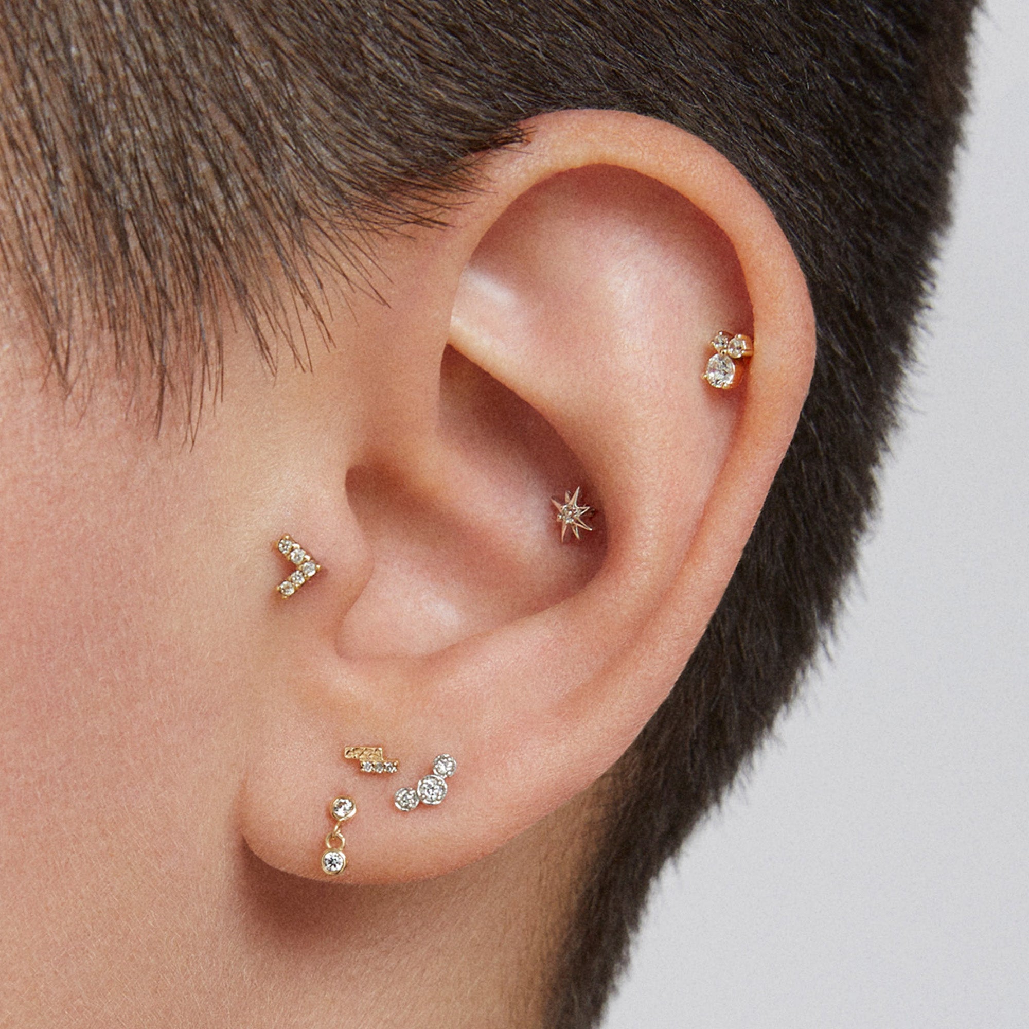 Push Pin Flat Back Earrings