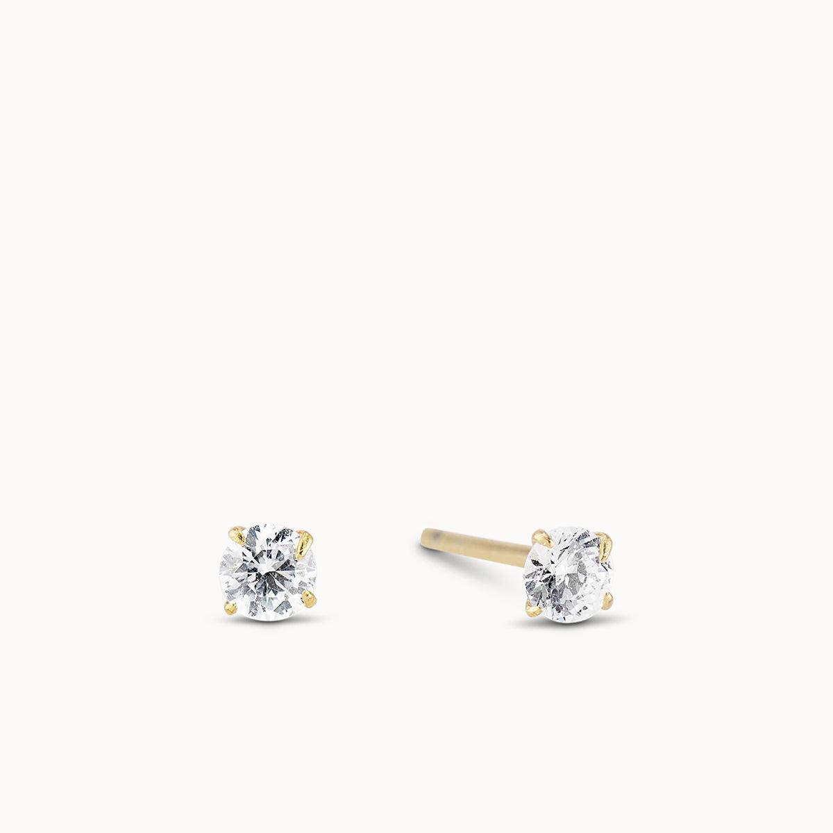 4mm CZ gold double