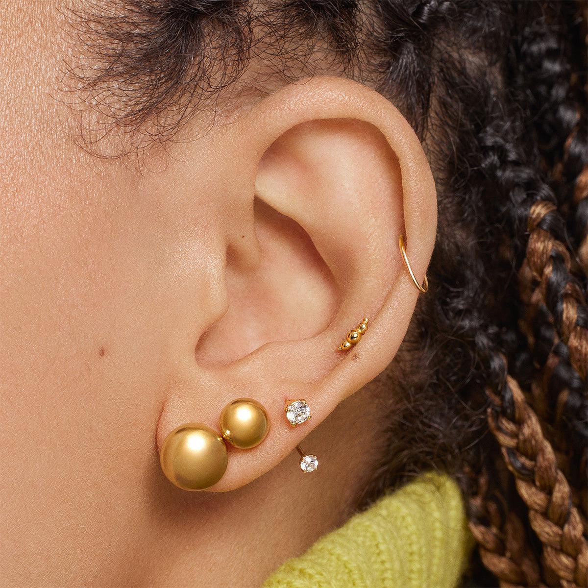 Ear Piercing Studs | Gold Studs & Sterling Silver Studs