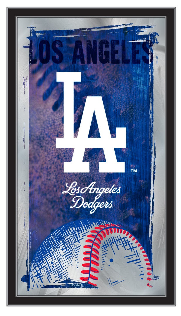 Los Angeles Dodgers Logo Carved on Wood Canvas Print / Canvas Art