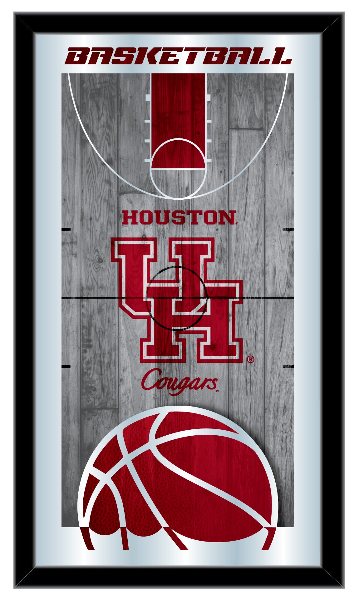 University of Houston | UH Cougars | Logo Basketball Mirror