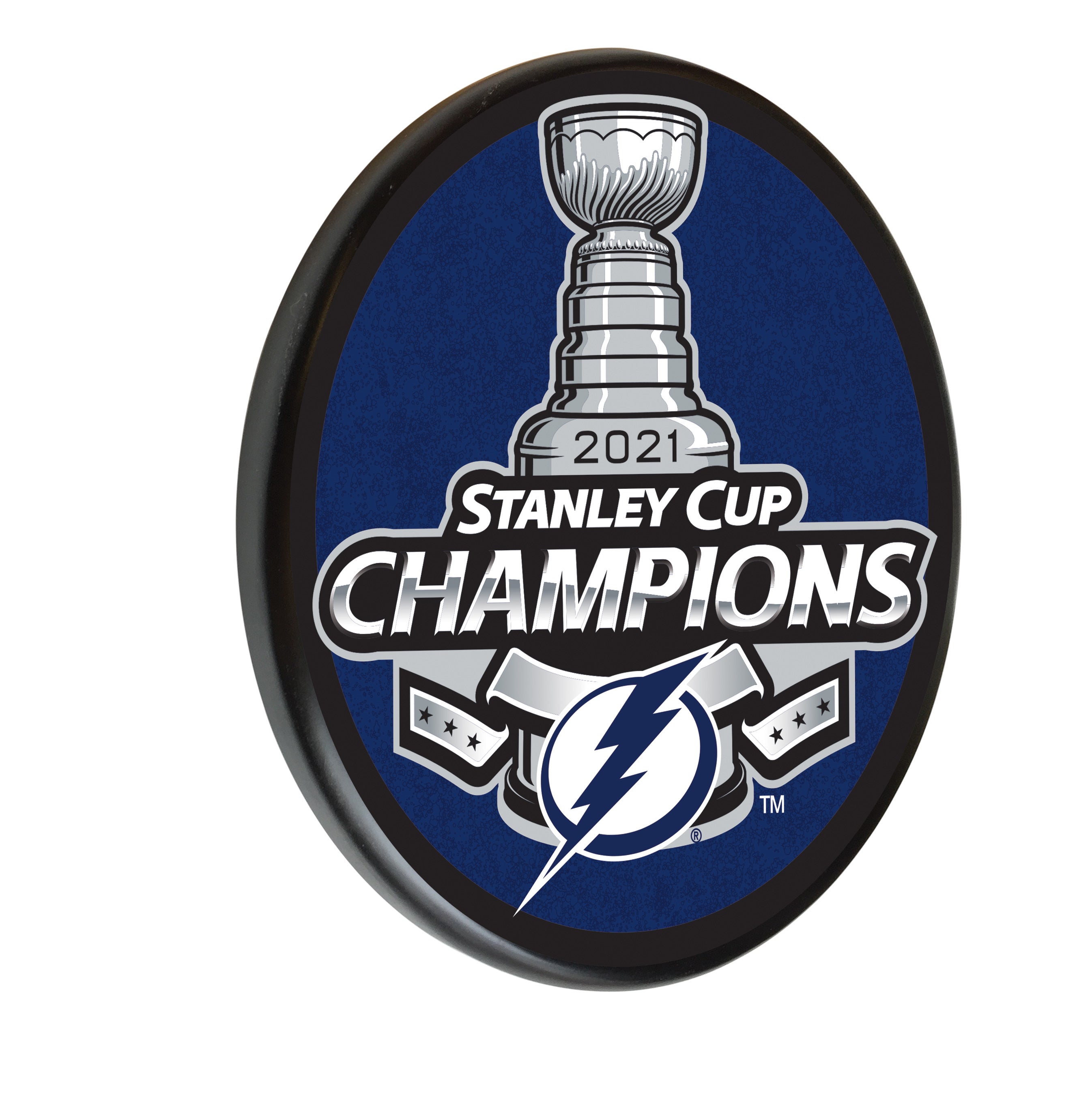 Tampa Bay Lightning Inspired Stanley Cup Champions Wooden Ornament