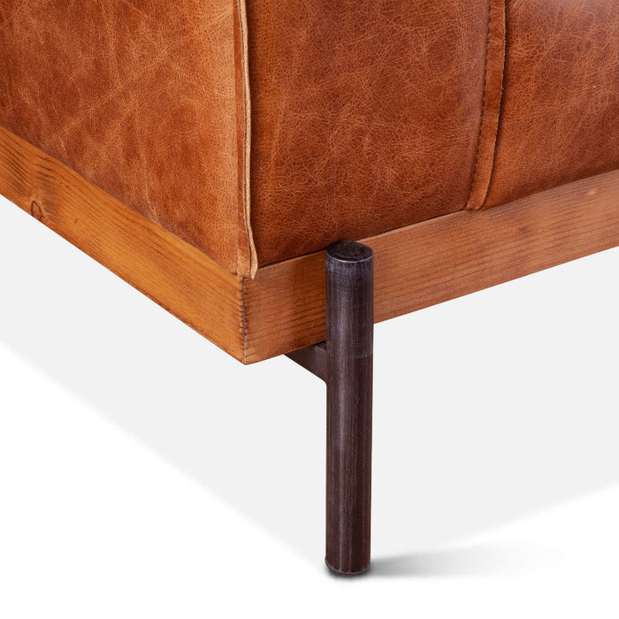 Chiavari Modern Cognac Leather Armchair — World Interiors, an Austin ...