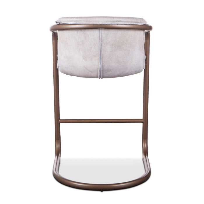 distressed leather bar stool