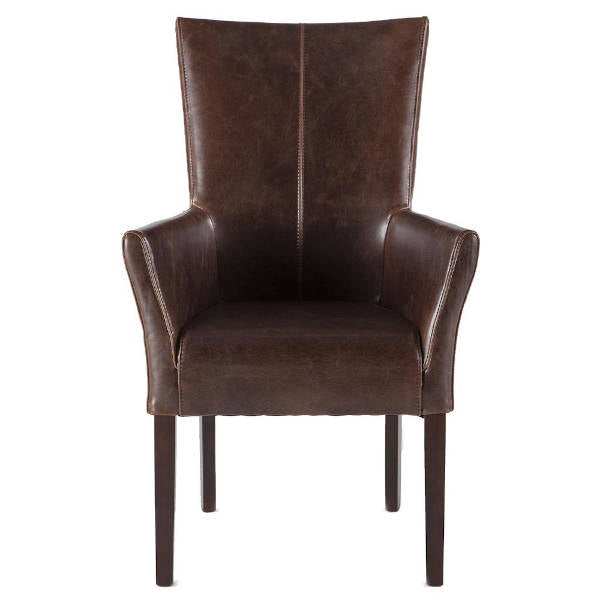 bi-cast leather dining chair - world interiors