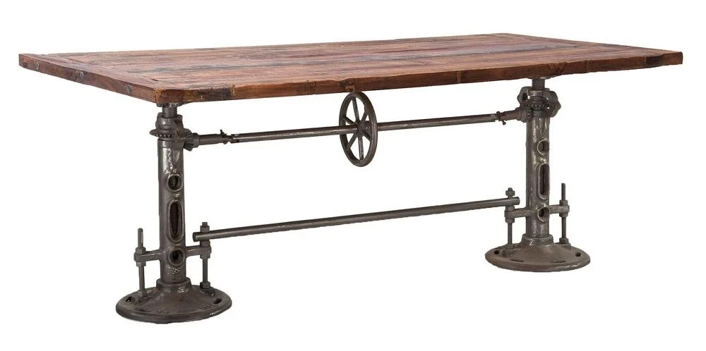 Artezia Rustic Industrial Crank Table