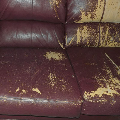 bonded leather peeling example