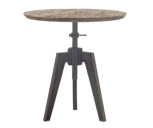 Dakota 42-Inch Round Adjustable Dining Table with Cast Iron Base - World Interiors Dakota 42-Inch Round Adjustable Dining Table with Cast Iron Base - World Interiors Dakota 42-Inch Round Adjustable Dining Table with Cast Iron Base - World Interiors Dakota Adjustable Height Round Bistro Table 